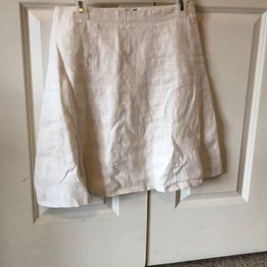 A-lined linen skirt